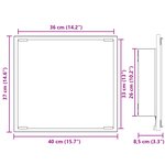 vidaXL Miroir de salle de bain LED Chêne Noir 40x8.5x37 cm