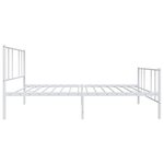 vidaXL Cadre de lit métal sans matelas avec pied de lit blanc 90x200cm