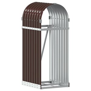 vidaXL Porte-bûches marron 40x45x100 cm acier galvanisé