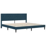 vidaXL Cadre de lit avec tête de lit Bleu 200 x 200 cm Velours