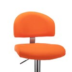 vidaXL Tabourets de bar lot de 2 orange similicuir