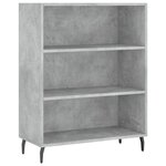 vidaXL Buffet haut Gris béton 69 5x34x180 cm Bois d'ingénierie