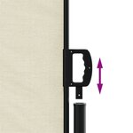 vidaXL Auvent latéral rétractable crème 180x500 cm
