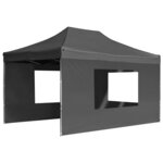 vidaXL Tente de réception pliable à parois Aluminium 4 5x3m Anthracite