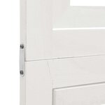 vidaXL Cloison de séparation 3 panneaux blanc bois de paulownia massif