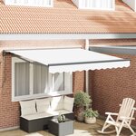 vidaXL Cadre d'auvent Blanc 300 x 250 cm Polyester avec revêtement PU