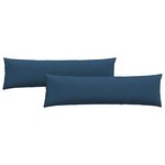vidaXL Coussins de canapé 2 pc tissu Bleu 145 x 40 cm