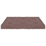 vidaXL Coussin de plancher de palette Taupe 73x40x7 cm Coton