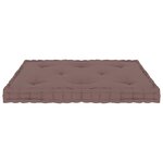 vidaXL Coussin de plancher de palette Taupe 73x40x7 cm Coton