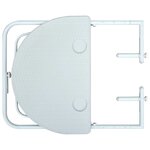 vidaXL Table de balcon Blanc 60x64x83 5 cm Plastique Aspect de rotin