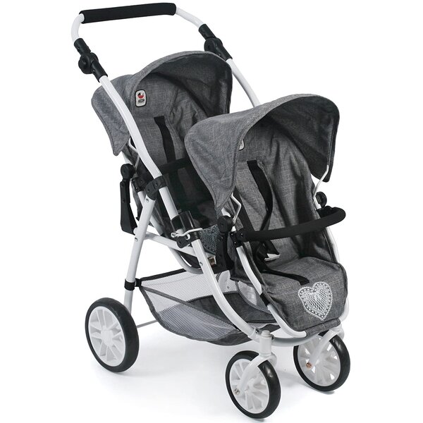 Bayer Chic 2000 691-76 - Le buggy Twinny pour poupées Anthracite
