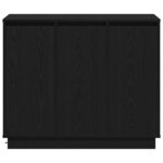 vidaXL Buffet LED Chêne noir 90 x 32 x 75 cm Bois d'ingénierie
