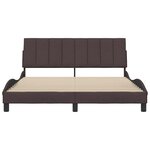 vidaXL Cadre de lit sans matelas Hanko marron foncé 160x200 cm tissu