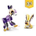 Lego 31125 creator 3 en 1 fabuleuses créatures de la foret  du lapin a la chouette en passant par l'écureuil  figurines d'animaux