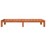 vidaXL Cadre de lit sans matelas cire marron 75x190 cm bois pin massif
