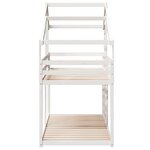 vidaXL Lit superposé sans matelas blanc 90x200 cm bois de pin massif