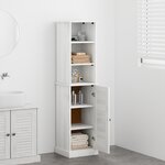 vidaXL Ensemble de mobilier de salle de bain 2 Pièces Marron et blanc