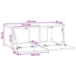 vidaXL Meuble TV mural 59 5 x 31 cm Chêne fumé Bois d'ingénierie
