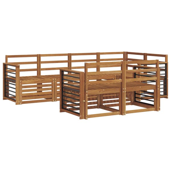 vidaXL Ensemble de canapés d'extérieur 7 pc Naturel Polyester