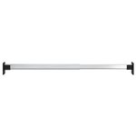 vidaXL Rails de garde-robe télescopiques 2 Pièces Argenté 58-100 cm