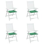 vidaXL Coussins de chaise de jardin 4 Pièces vert 40x40x3 cm tissu oxford