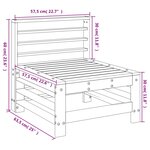 vidaXL Canapé central de jardin bois massif douglas