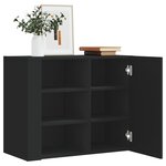 vidaXL Armoire murale noir 75x35x60 cm bois d'ingénierie