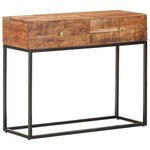 vidaXL Table console 90x35x75 cm Bois d'acacia brut