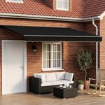 vidaXL Auvent rétractable électrique Noir et anthracite 4 × 3 m