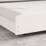 vidaXL Cadre de lit Blanc 100 x 200 cm Bois de pin massif