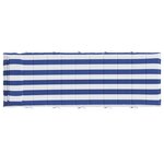 vidaXL Coussin de chaise longue rayures bleues/blanches 180x60x4 cm