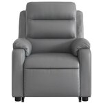 vidaXL Fauteuil inclinable de massage électrique gris similicuir