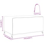 vidaXL Housse pour mobilier d'extérieur Noir 172 x 113 x 73 cm 600D