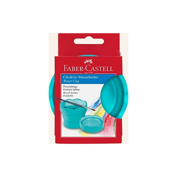 FABER-CASTELL Gobelet CLIC & GO  turquoise