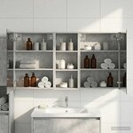vidaXL Ensemble de Meubles de Salle de Bain 3 Pièces 130 x 14 5 x 70 cm
