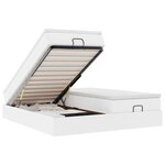 VidaXL Cadre de lit ottoman avec matelas blanc 160x200 cm similicuir