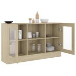 vidaXL Armoire à vitrine Chêne sonoma 120x30 5x70 cm Bois d'ingénierie