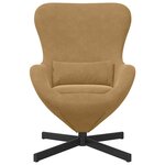 vidaXL Fauteuil œuf Marron 63 x 73 x 90 cm Velours