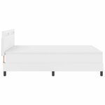 vidaXL Lit à ressorts avec matelas Blanc 160 x 200 cm Simili cuir