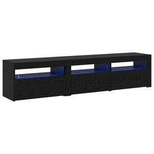 vidaXL Meuble TV 2 Pièces Chêne noir 180 x 35 x 40 cm Bois d'ingénierie