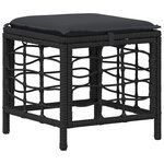 vidaXL Ensemble de salle à manger pour jardin 4 Pièces Noir et gris