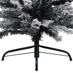 vidaXL Sapin de Noël mince pré-éclairé flocon de neige vert 240 cm PVC