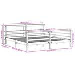 vidaXL Cadre de lit sans matelas 180x200 cm bois massif de pin