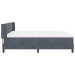 vidaXL Lit Box Spring avec Matelas gris foncé 180x200 cm en Velours