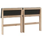 vidaXL Tête de lit capitonnée Gris foncé 140 cm Pin massif