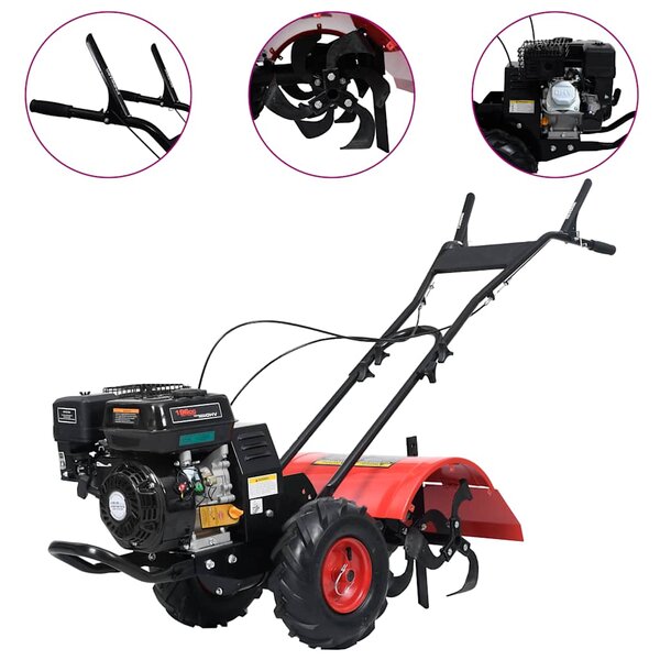 vidaXL Cultivateur à essence 6 5 ch 196 cc