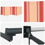 vidaXL Store Rétractable Manuel Jaune et Orange 300x250 cm