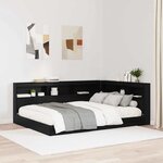 vidaXL Tête de lit de rangement Chêne noir 150 cm Bois d'ingénierie