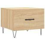 vidaXL Tables basses 2 Pièces chêne sonoma 50x50x40 cm bois d'ingénierie