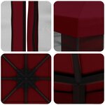 vidaXL Abri de jardin avec parois 3 x 3 m Bordeaux Polyester et Acier